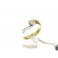 Salvini anello solitario oro giallo e bianco e diamante ct.0,25 ref. n53206